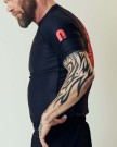 TNB Nogi Kortermet Rashguard v1 - Svart/Rød Oni thumbnail